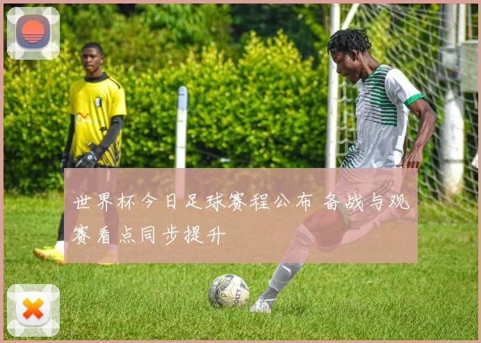 世界杯今日足球赛程公布 备战与观赛看点同步提升